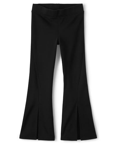 The Children's Place Girls' Ponte Flare Jeggings,Black