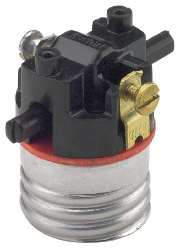 Leviton Medium Base Interior O...Single Circuit,Brass,7080-M