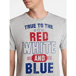Americana Men's and Big Men's True Colors Graphic Tee Shirt from Way to Celebrate,many styles/sizes,$2.69-$3.14,Walmart