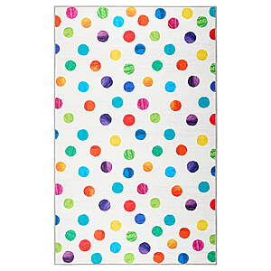 5' x 7' Eric Carle Washable Polka Dot Graphic Kids' Area Rug (Multicolor) $27.49 + Free S&H w/ Walmart+ or on $35