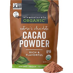 NEW,SnS,AC] $4.99 | 0.5-Pound Viva Naturals Organic Cacao Powder,Unsweetened at Amazon