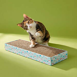 4.68:Vibrant Life Corrugate Sushi Cat Scratcher with Catnip,Multicolor,18 in x 5 in x 1.5 in at Walmart