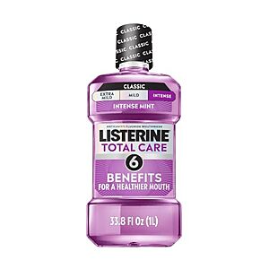 33.8-Oz Listerine Total Care Anticavity Fluoride Mouthwash (Intense Mint) $4.55 w/ S&S