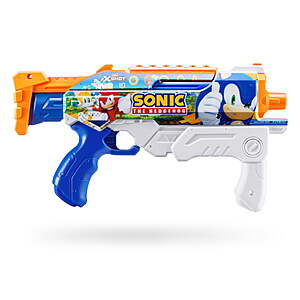 XSHOT Water Fast-Fill Skins Sonic the Hedgehog (500ml 33ft) Hyperload Water Blaster by ZURU,Outdoor Summer Toy,for Kids,Teens & Adults Ages 5+ $6