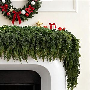 Amazon – 2PCS 6FT Christmas Cedar Garland with 160 Pine Branches,Realistic Faux Garland - $23.00 w/ Code