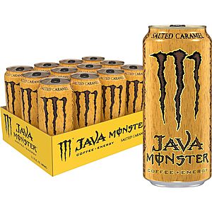Monster Energy Java Monster Salted Caramel,Coffee + Energy Drink,15 Fl Oz | Pack of 12 $20.75 @Amazon