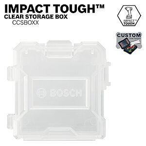 BOSCH CCSBOXX 3 In.Clear Storage Box with Latch for Custom Case System for Storing Bits,Screws,Bolts and More $2.88