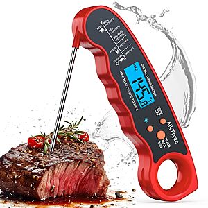 AikTryee Digital Instant Read Meat Thermometer w/ 6" Probe $4.99 + Free Shipping w/ Prime or on $35