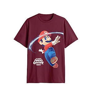 Super Mario Galaxy,Men's & Big Men's Graphic Tee $5.93,Jersey 3X $6.39