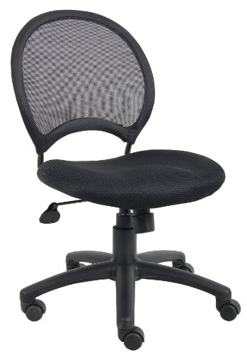 Boss Office Products Mesh Task...Without Arms in Black (B6215