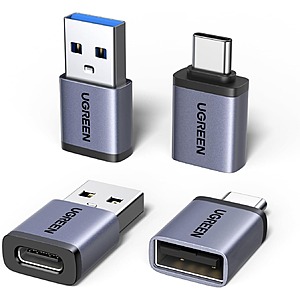 Prime Members:UGREEN USB to USB C Adapter & USB C to USB Adapter Combo 4-Pack $6.95 & More + FS w/ Prime or orders $35