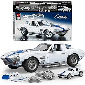 33.29:918-Piece Mattel Brick Shop Hot Wheels Elite Series Building Set (Corvette Grand Sport) at Amazon