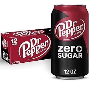[S&S, AC] $4.63*: 12-Pack 12-Oz Dr Pepper Zero Sugar at Amazon (38.6￠ each)