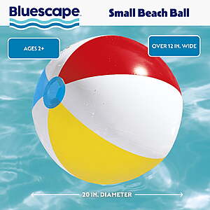 0.97:Bluescape Multi-Color Inflatable Pool and Beach Ball 13",Child Unisex,Ages 2+ at Walmart.com