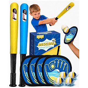 Amazon – Baseball Toss and Catch for Kids,4 Gloves,4 Balls,2 Bats,1 Bag - $14.99 w/ Code
