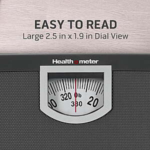 9.97 FS WALMART+ or Pick Up Health o meter Conventional Non-Digital Dial Bathroom Scale,330 lb.Capacity,Sturdy Metal Platform