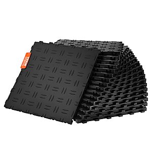 50-Pack 12"x12"x0.53" VEVOR Interlocking Garage Tiles (Black) $49.98 + Free Shipping