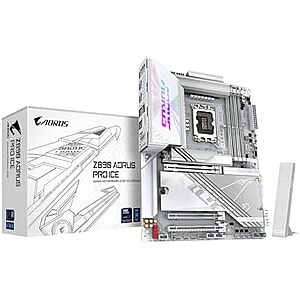 180.99 | GIGABYTE Z890 AORUS PRO ICE Intel Core Ultra (Series 2) LGA 1851 Motherboard at Amazon