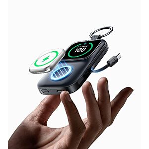 5000mAh 20W Joyroom Power Bank w/ Built-In Lightning & USB-C Cables & Apple Watch Wireless Charging (Black) $19.99 + Free Shipping w/ Prime or on $35