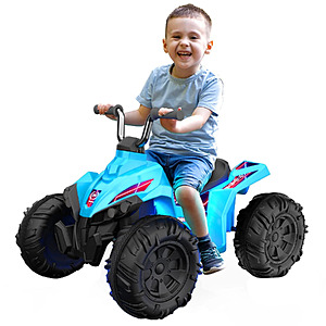 Flybar Kid Trax 12V Glow ATV Ride-On Toy with Bright LED Lights,Blue,Ages 3-6 + Free Shipping $32.20