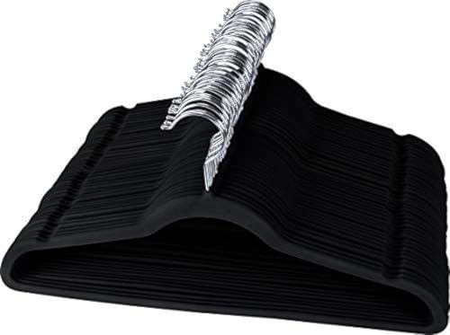 Utopia Home Velvet Hangers,Black,50 Pack