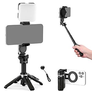 NEEWER BASICS Magnetic Selfie Stick Tripod Compatible with Magsafe iPhone Samsung Android,Portable Desk Cell Phone Stand Grip Holder Extendable with Detachable Remote $11.04