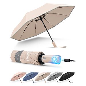 Rechargeable Electric Travel Umbrella,Auto Open Close Windproof $12.49 AC