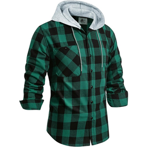 Prime:GEEK LIGHTING Men's Plaid Flannel Hoodie Shirt (various colors) $14.39 + Free Shipping