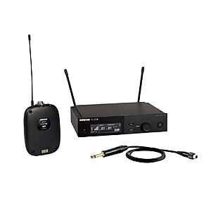Shure SLXD14 Digital Wireless System - Includes SLXD1 Bodypack Transmitter with WA305 Instrument Cable & SLXD4 Single Channel Rack Mount Receiver | H55 Band (SLXD14-H55) $519.00