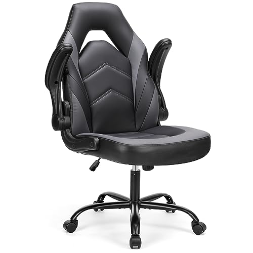 Sweetcrispy Computer Video Gam...Swivel,for Adults,Black Grey