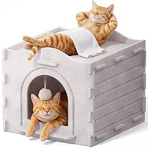 Apasiri Felt Cat House Cave (15" x 15" x 13") $10.49 + Free Shipping w/ Prime or on $35