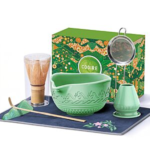 8-Piece Cooiere Matcha Whisk Set w/ Handcrafted Bamboo Chasen and Bowl $8.99 + Free Shipping w/ Prime or on $35