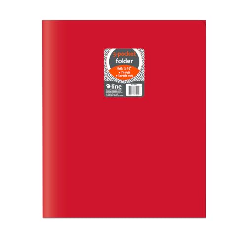 C-Line Heavyweight 3-Pocket Tr...tfolio,Red,24/Box (33944-24