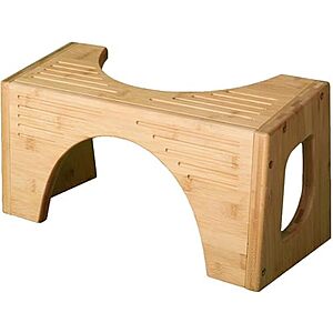 29.99 | 7" & 9" Adjustable Squatty Potty The Original Bamboo Toilet Flip Stool at Amazon