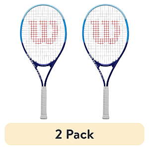 2 pack) Wilson Tour Slam Lite Adult Tennis Racket - Blue,112 Sq.In.,10.3 Ounces $50.95