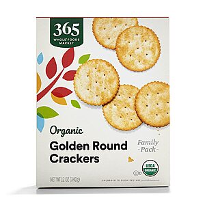 365 by Whole Foods Market,Organic Golden Round Crackers,12 Ounce AC & S&S $2.75
