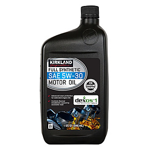 1 quart,pk of 12 Kirkland Signature Full Synthetic Motor Oil - $34.99 @Costco