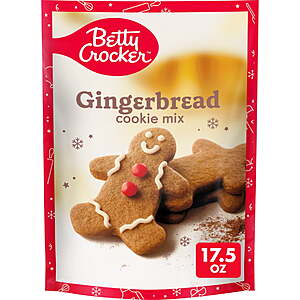 Betty Crocker Limited Edition Gingerbread Cookie Mix, 17.5 oz  $2.47 Free Ship Walmart+ or pick up where avail, buy 2, get $1 walmart cash