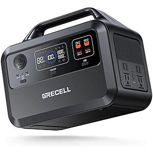 229.93* | GRECELL Portable Power Station 600W/1200W – 460Wh LiFePO4 Solar Generator for Outdoor & Emergency Backup at Amazon