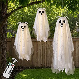3-Pack Zesua Halloween LED Dog Ghost Hanging Decor $12.99 + Free Shipping w/ Prime or on $35