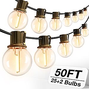 addlon G40 LED Outdoor String Lights:50Ft $10,100Ft $20 @ Amazon