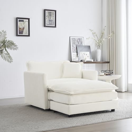 Eafurn Comfy Chenille Upholste...Office Apartment,Beige 57.4