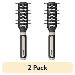 2 pack) Conair Grip & Lift Vented Hair Brush with Rubber-Grip Handle