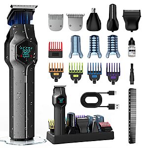 TRIMX IPX7 Waterproof Cordless Beard Trimmer w/ Magnetic Snap On Heads $15 @ Amazon