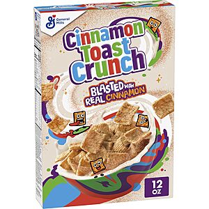 12-Oz Cinnamon Toast Crunch Breakfast Cereal $1.86 w/ S&S + Free Shipping w/ Prime or on $35+