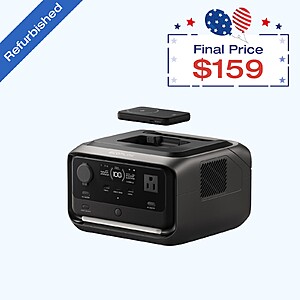 Cert.Refurb:EcoFlow River 3 Plus 286Wh Wireless Boost Combo & 5000mAh RAPID Power Bank $159 + Free Shipping