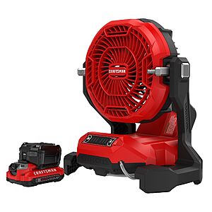 Craftsman 7.5" V20 Cordless Misting Fan Kit w/ 1.5Ah Battery & Charger $49 + Free S&H