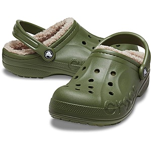 Crocs Adult Baya Lined Clogs (Army Green/Multi) $24 + Free S&H