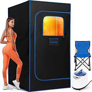 Prime] X-Vcak Upgraded Portable 9-Level Steam Sauna w/ Remote Control $69.99 + Free Shipping
