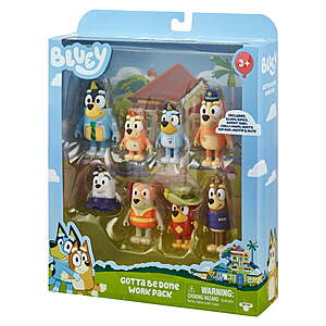 PRICE DROP - NOW $7 - Bluey Gotta be Done Work 8 Pack, 2.5 - 3" Bluey Character Figures